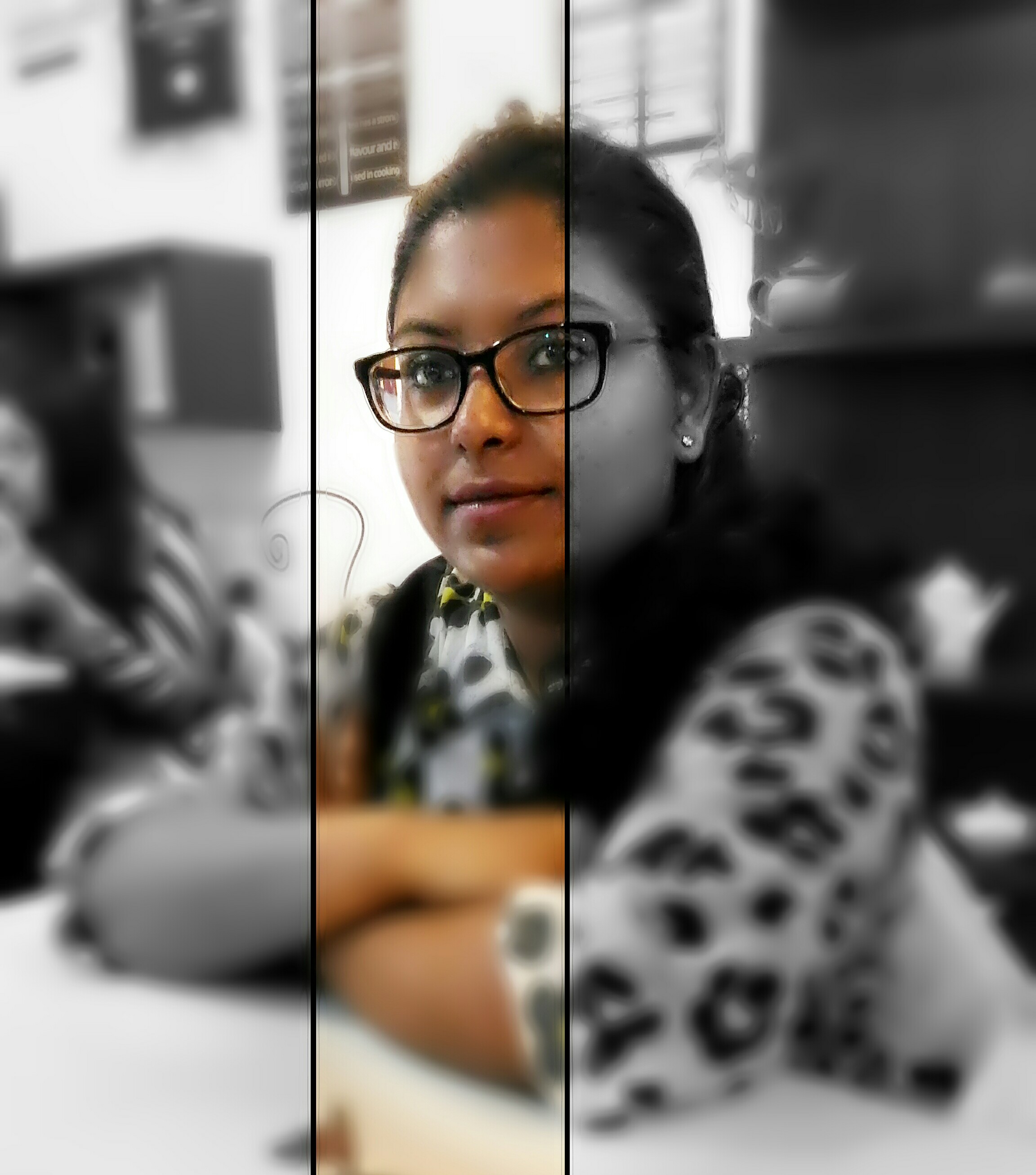 Delfia Ghosh at work with a colleague